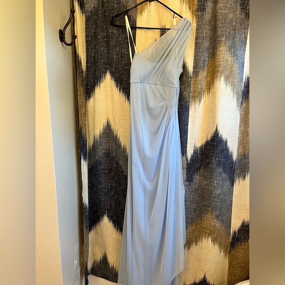 David's Bridal Dresses & Skirts - David's Bridal Sky Blue One-Shoulder Gown